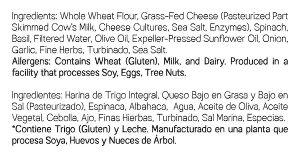 Del Origen Empanada de Queso y Espinaca Congelada
