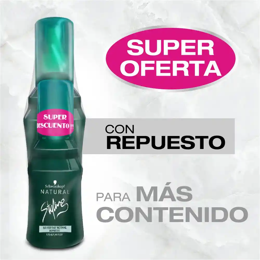 Styling Laca Hairspray Normal + Repuesto