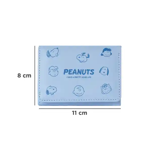 Billetera Snoopy Colorful Life Azul Miniso