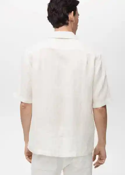 Camisa Safi Blanco Talla S Hombre Mango