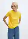 Camiseta Chalacai-X Amarillo Talla 24 Mujer Mango