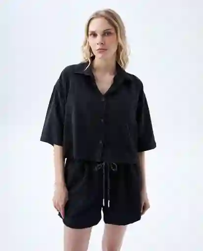 Camisa Mujer Negro Talla L 612F002 Americanino