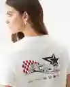 Camiseta Graphic Femenino Crudo Pristino Claro Talla M Chevignon