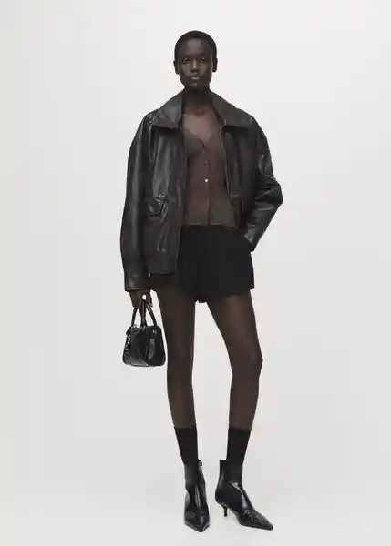 Cárdigan Vana Chocolate Talla S Mujer Mango