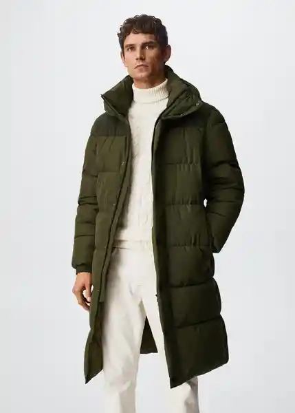 Anorak Osca Khaki Talla S Hombre Mango