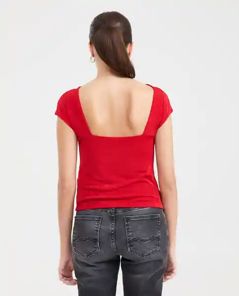 Camiseta Square Backneck Top Rojo Chili Oscuro T. M Chevignon