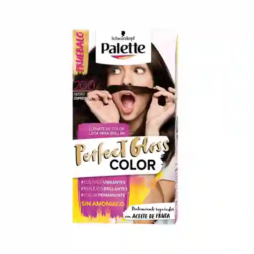 Tinte Palette Perfect Gloss 200 Negro Expesso Sin Amoniaco