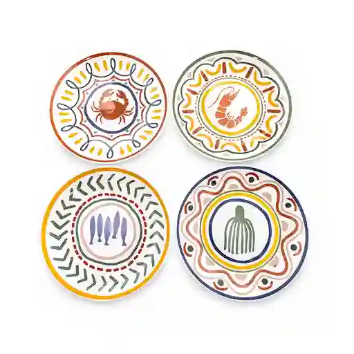 Set Plato Pequeño Pesca Del Dia 17 cm Ambiente Gourmet