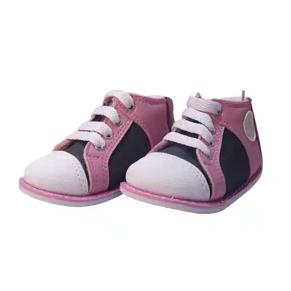 Kaizer Kids Tenis Circle Gris y Rosado Talla: 17