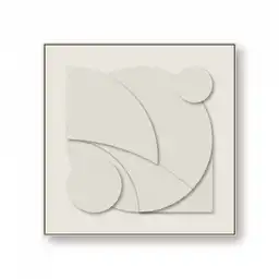 Home Sentry Cuadro Alto Relieve Orden de Círculos Color Blanco