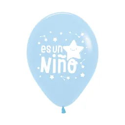 Sempertex Globo Impreso es un Niño Pastel Mate Azul R-12