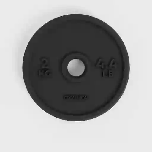 Disco De Hierro De 2kg Para Barras De 28mm Corength Negro