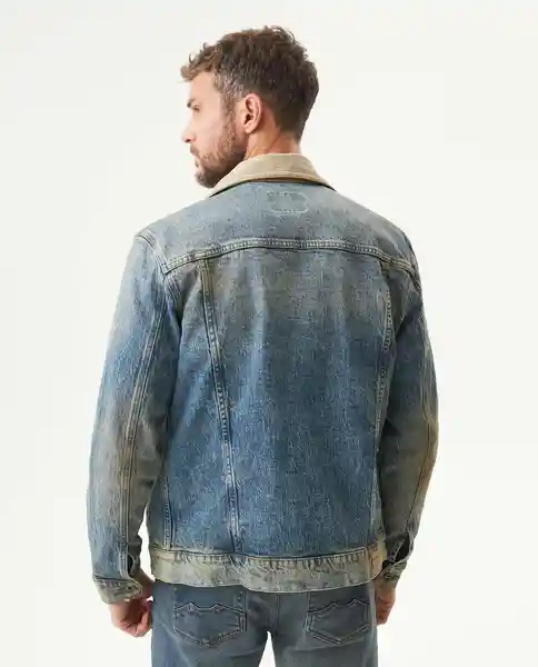 Chaqueta Trucket Azul Cristalino Claro T L Masculino Chevignon