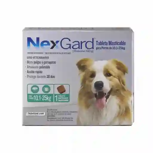Nexgard Antipulgas Para Perro >10.1 - 25 Kg 1 Tableta Masticable