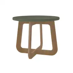 Mesa de Centro Jasmin 59 X 59 Cm en Mdp Menta Con Roble