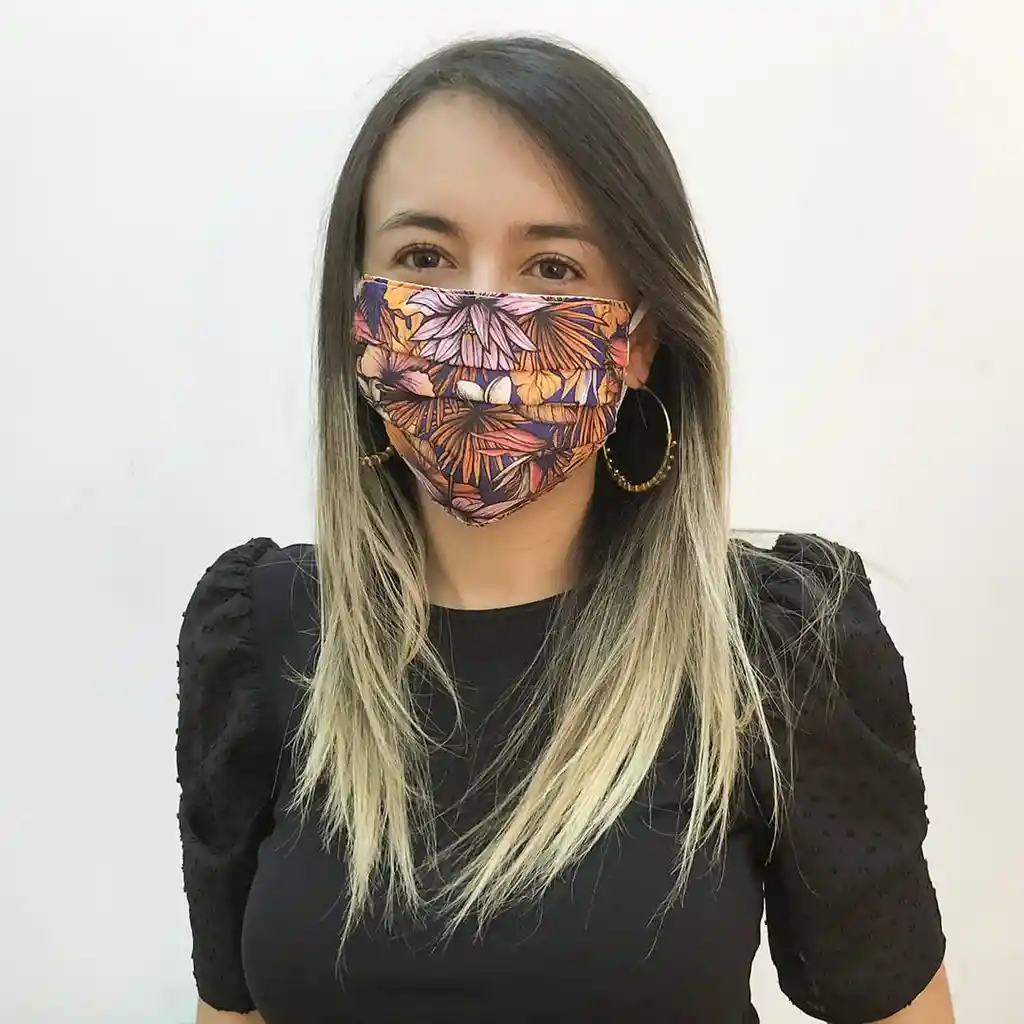 Tapabocas Estampado Naranja