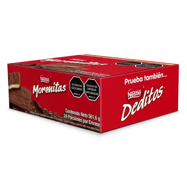 Galletas dulces MORENITAS cubiertas con chocolate 24 Unds x 561,6g