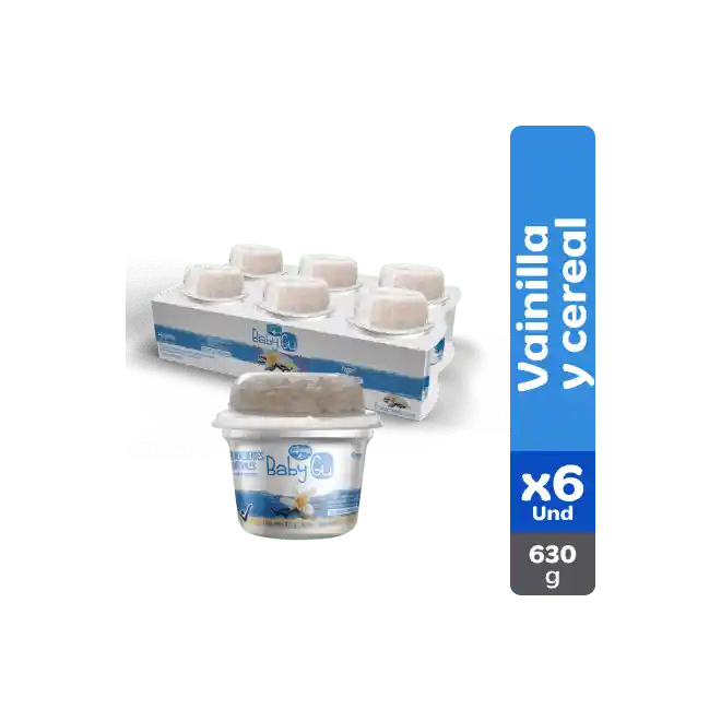 Baby Gü Yogur Infantil Sabor a Vainilla con Cereal
