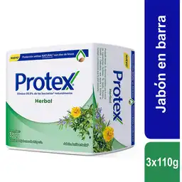 Jabón Antibacterial Protex Herbal 110 g x 3