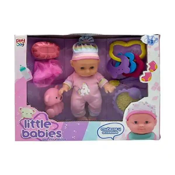 Play And Joy Set Muñeca Little Babies Primer Cuidado