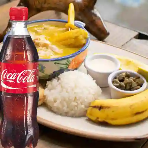 Combo Ajiaco Alcahueta + Coca Cola Original 300ML