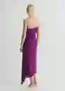 Vestido Amina Morado Talla M Mujer Mango