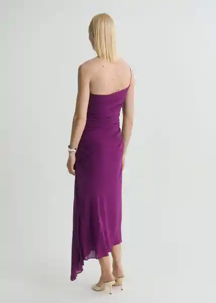 Vestido Amina Morado Talla M Mujer Mango