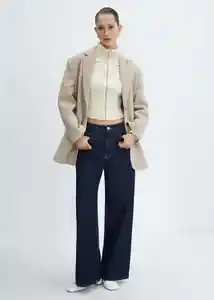 Abrigo up Gris Claro Vigoré Talla S Mujer Mango