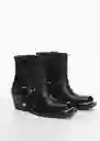 Botines Peter Negro Talla 42 Mujer Mango