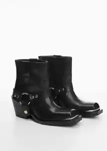 Botines Peter Negro Talla 42 Mujer Mango