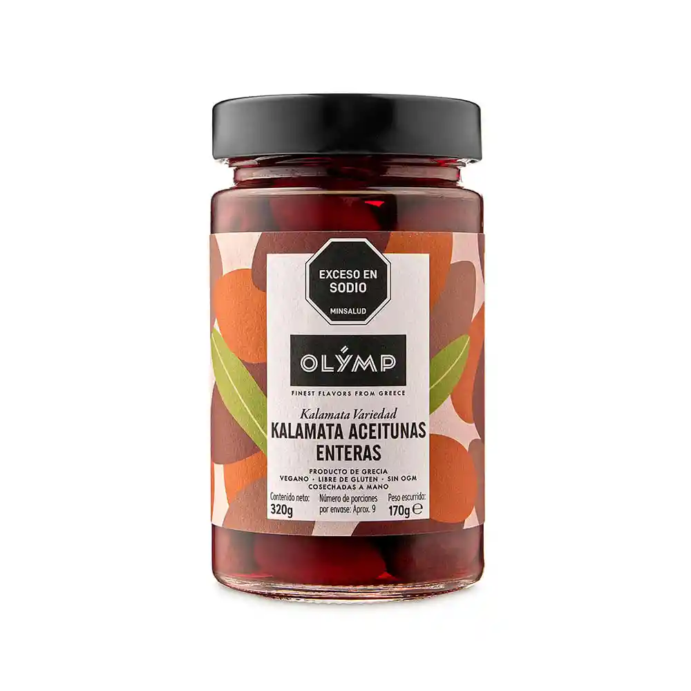 Aceitunas Negras Kalamata en Frasco Olymp