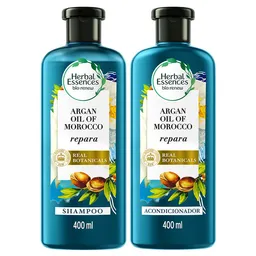 Shampoo Herbal Essences Bio:Renew Aceite de Argan de Marruecos Champu 400 ml + Acondicionador Herbal Essences Bio:Renew Aceite de Argan de Marruecos Rinse 400 ml