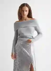 Falda Láctea Plata Talla 21 Teen Niñas Mango