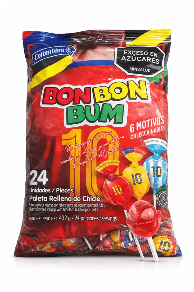 Bon Bon Bum Mundial Sabor Cereza