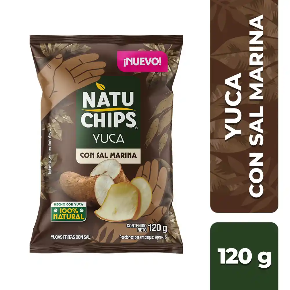 Natuchips Yuca Con Sal Marina 120 g