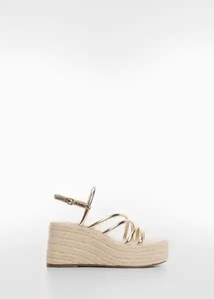 Sandalias Blanca2 Oro Talla 40 Niñas Mango