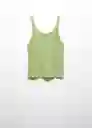 Top Sito Verde Talla S Mujer Mango