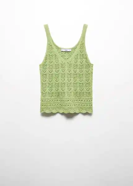 Top Sito Verde Talla S Mujer Mango