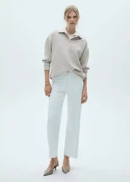 Jean Catherin Blanco Talla 32 Mujer Mango