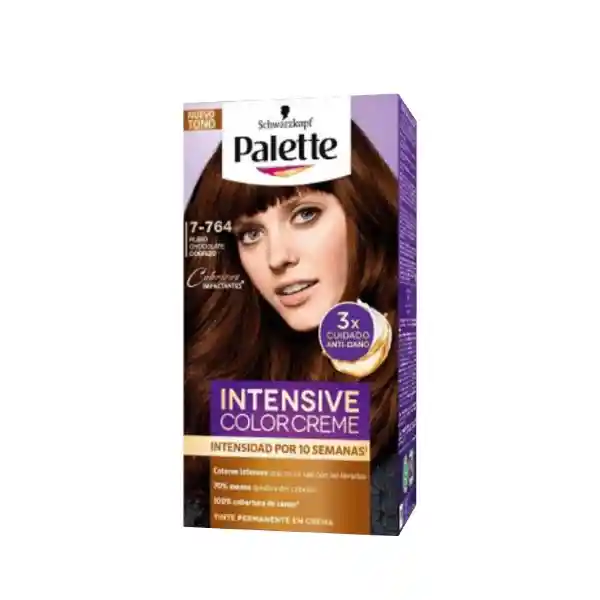 Tinte Palette Color Creme 7-764 Rubio Chocolate Cobrizo