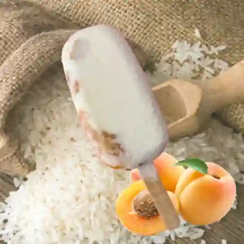 Paleta de Arroz con Leche y Duraznos