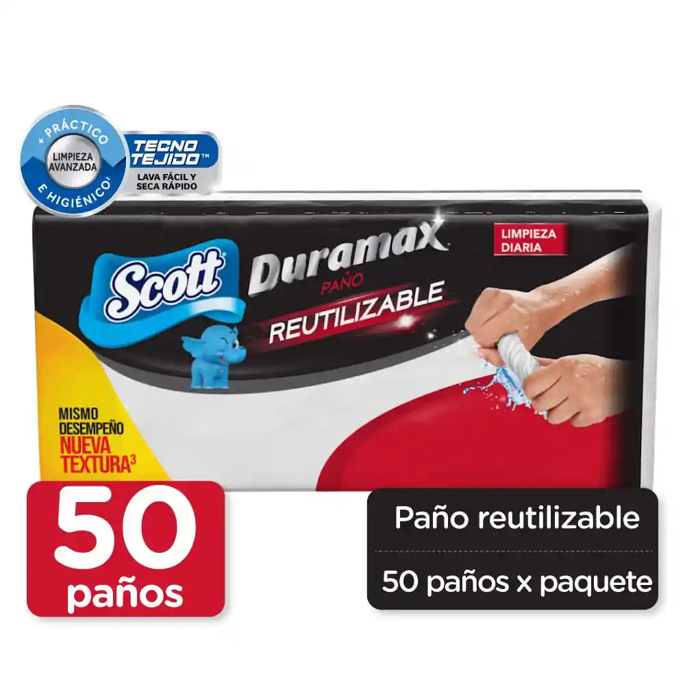 Duramax Toalla de Papel Reutilizable 50 Paños