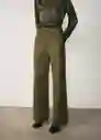 Pantalón Lázaro Khaki Talla 40 Mujer Mango