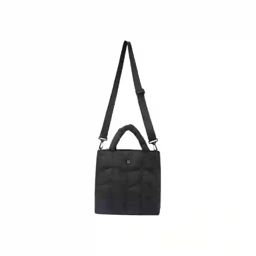 Bolso Tote Acolchado Negro Miniso