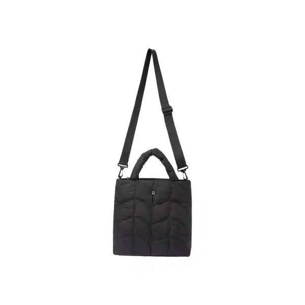 Bolso Tote Acolchado Negro Miniso