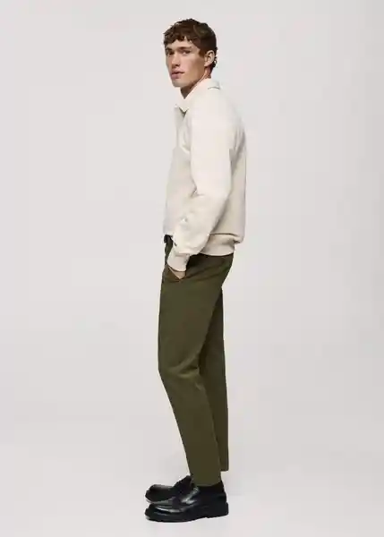 Pantalón Prato Khaki Talla 44 Hombre Mango