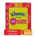 Kleenex Pañuelo Faciales 3 x 50 Und