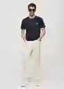 Camiseta Vasen Navy Talla XL Hombre Mango