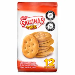 Galletas de sal SALTINAS TRIS tipo cracker 12 Unds x 264g