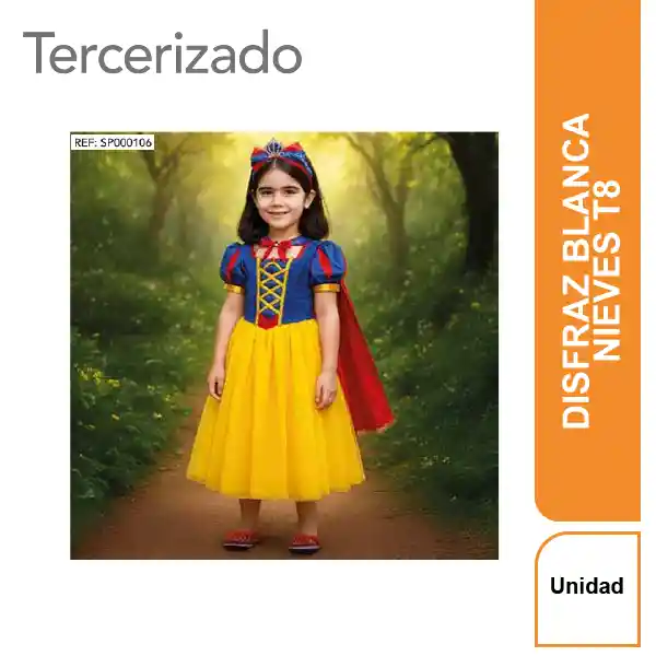 Disfraz Blanca Nieves Talla 8